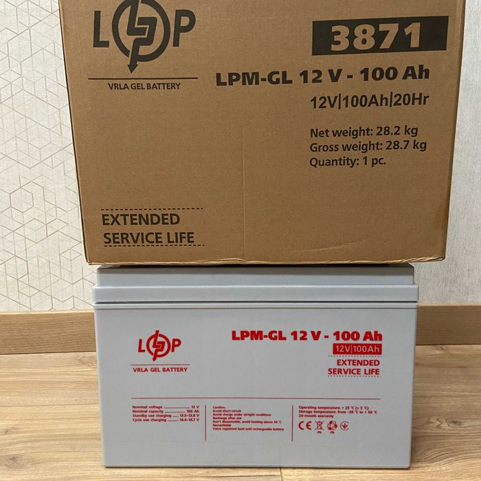 Акумулятор LogicPower гелевий LPM-GL 12V - 100 Ah