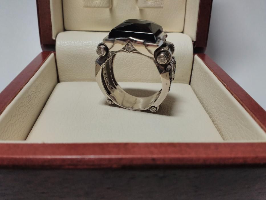 Серебро печатка мужской перстень с ониксом Черный Принц ВСЕ РАЗМЕРЫ