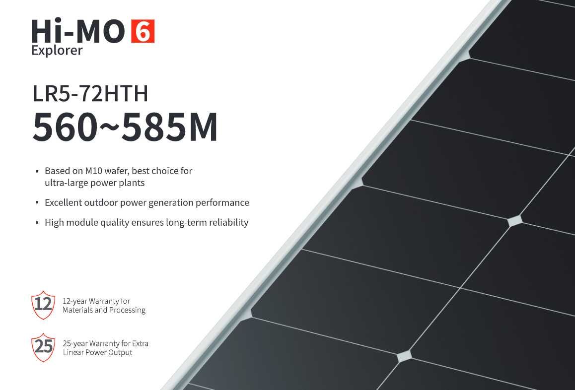 Сонячні панелі Longi Solar LR5-72HTH-585M Hi-MO X6 585 Ватт
