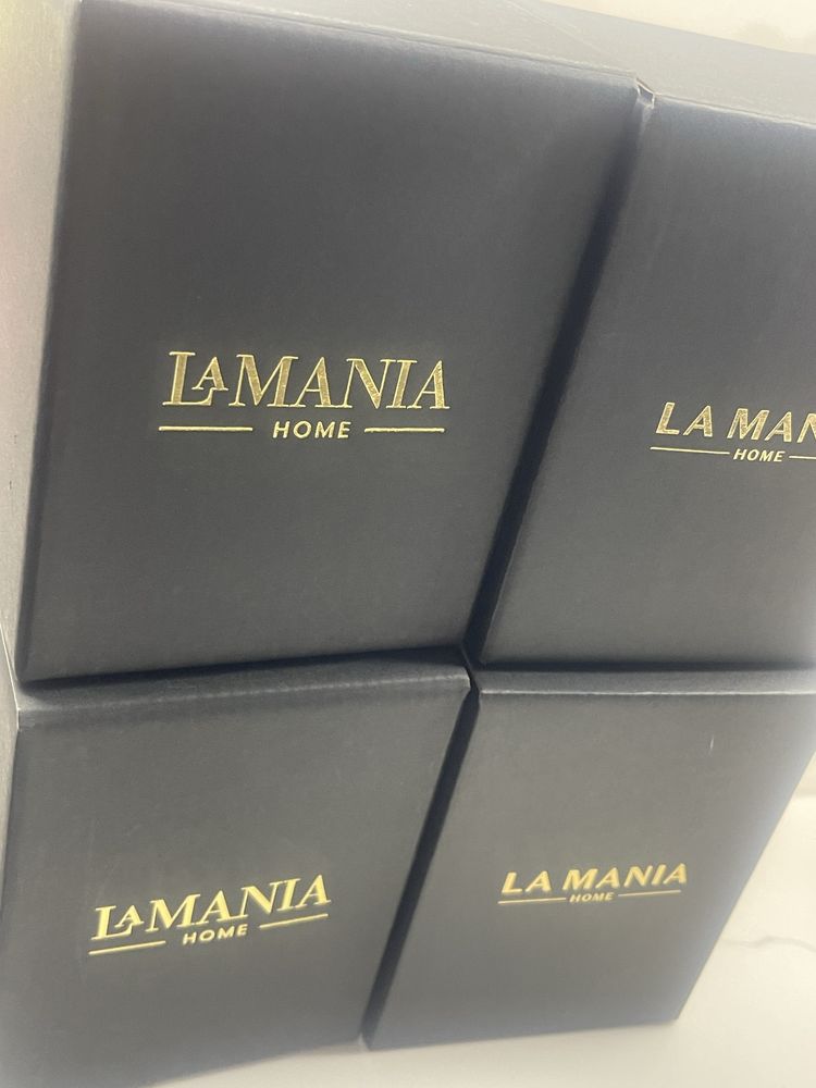 Pudełka La Mania 6 szt czarne logowane