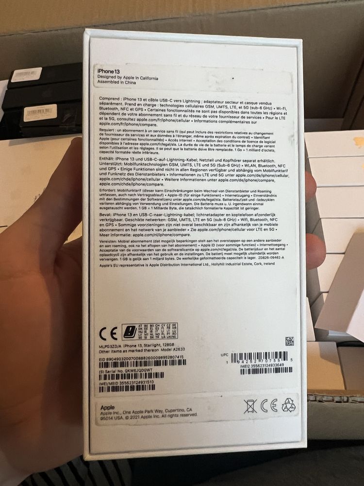 ORYGINALNE Pudełko do iPhone 13 Starlight / Biały