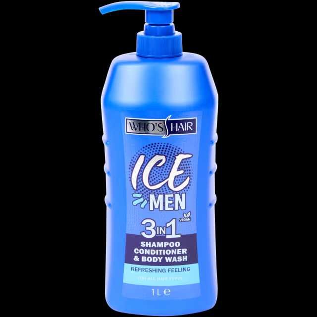 Żel pod prysznic 3 w 1 Who's Hair Ice Men 1 litr