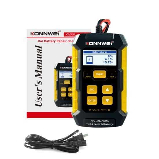 Зарядка тест пускове акумулятора Konnwei KW510 lancol micro500 bm580
