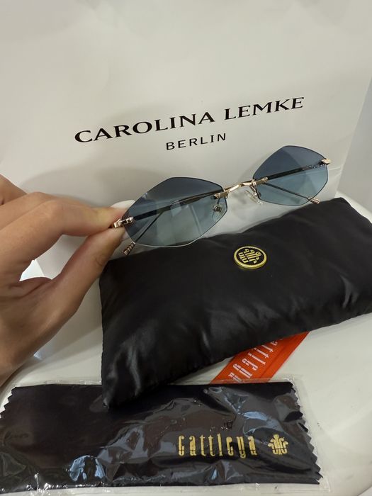 Окуляри ромби без оправи в стилі cartier та carolina lemke