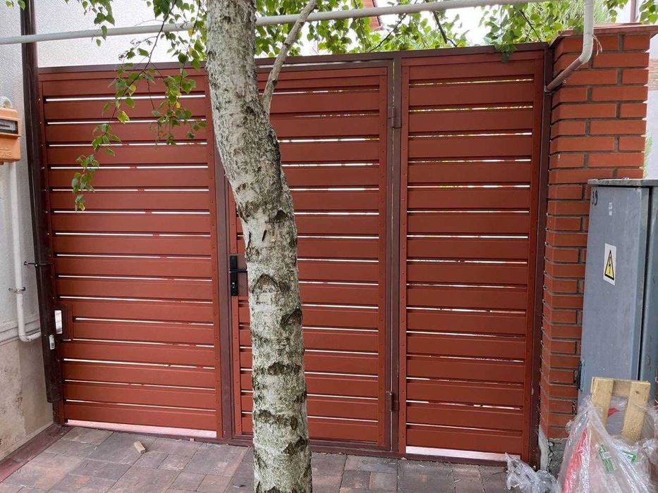 Металлический забор Ранчо. Профнастил. Фальц настил