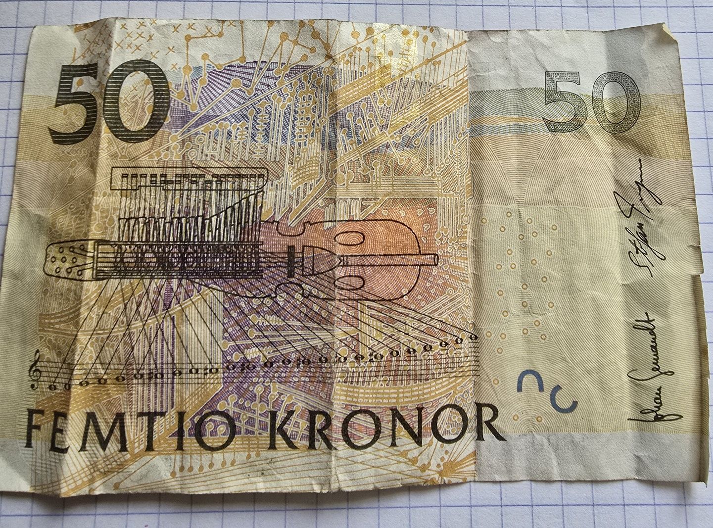 Banknot 50 koron szwedzkich z obiegu 1 sztuka P-64c