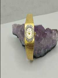 Złoty  damski zegarek mechaniczny Geneve diamenty 30 ct złoto 580/750