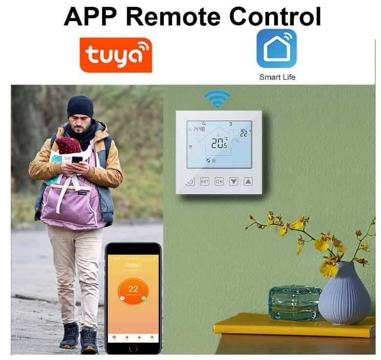 Inteligentny termostat Wifi KETOTEK KTF0155A, elektryczne ogrzewanie
