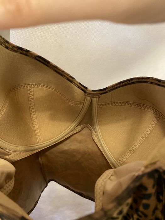 Nowy komplet top majtki 80B brązowy we wzory Lormar panterka