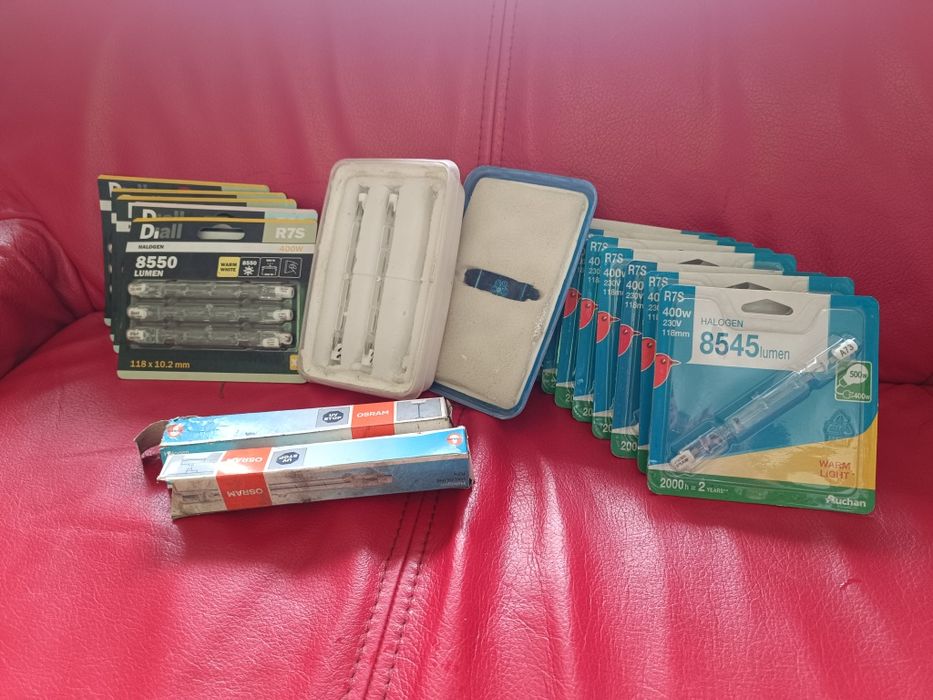 Zarniki halogenowe 118 mm ciepła biel 8500 lumenów 27 sztuk