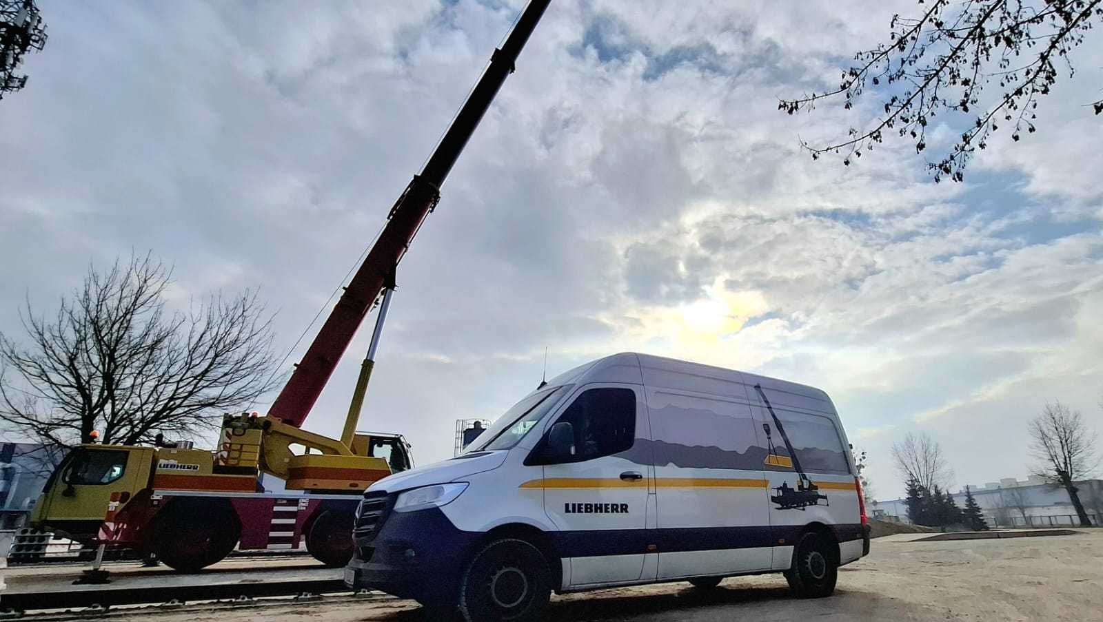 Dźwig usługi dźwigowe liebherr 55T żuraw samochodowy wynajem dźwigu