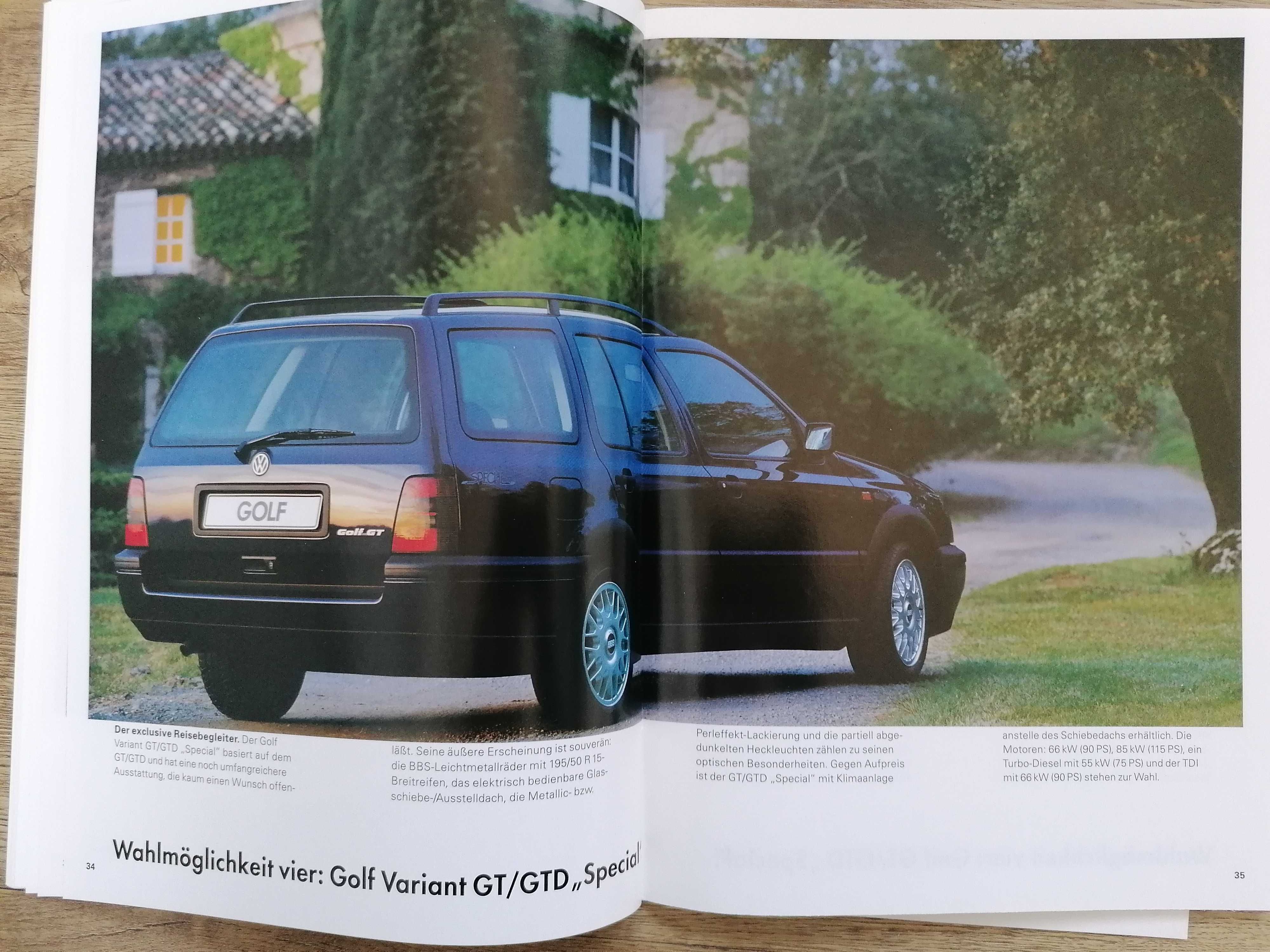 Prospekt VW Golf III Variant CL GL GT GTD Special