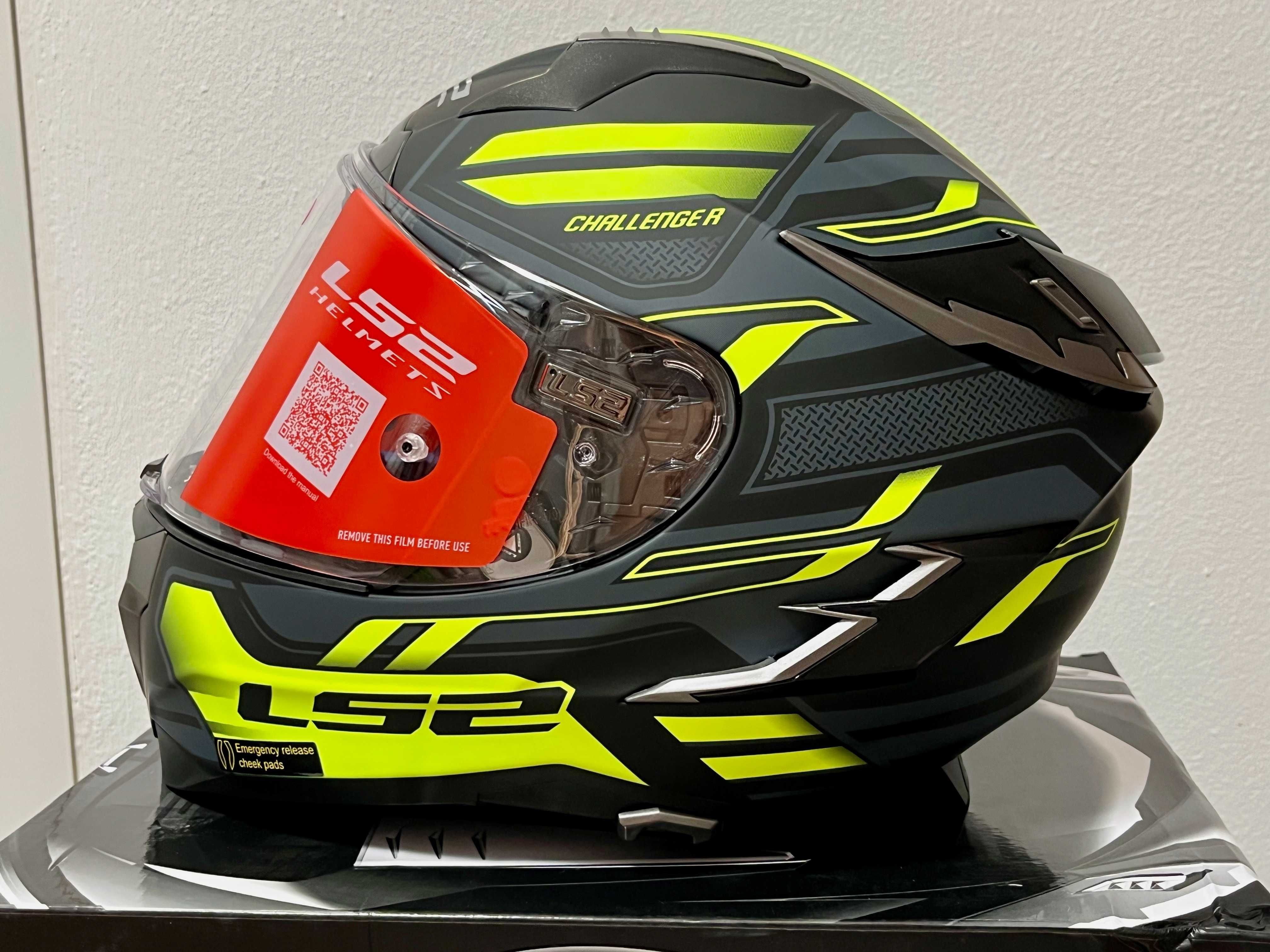 Capacete NOVO LS2 FF327 Challenger. Carbono/Kevlar.EXTRAS.Tam S-M-L