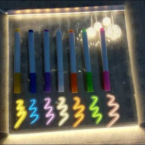Светодиодный Ночник Led доска планер для рисования 7 цветов 30*20см 3D