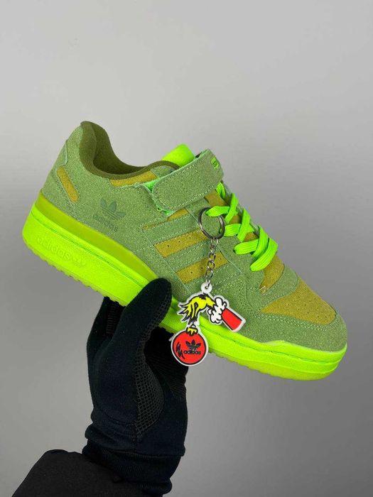 ЗНИЖКА! 37(23,5) Adidas Forum Low Grinch грінч різдвяні кеди адідас
