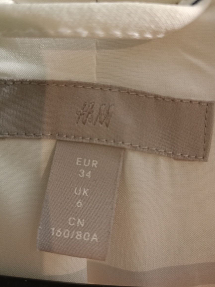 Biała (lekko kremowa) marynarka H&M r.34