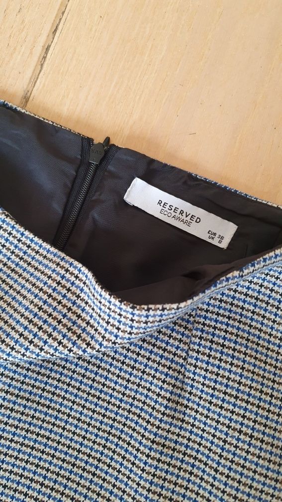 Spódniczka mini krótka S, 36, Reserved, krata, w kratkę spódnica