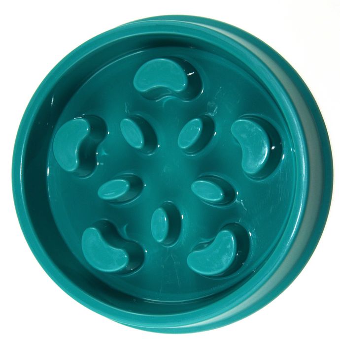 Miska spowalniająca jedzenie dla psa, kota, kolor ciemna zieleń.