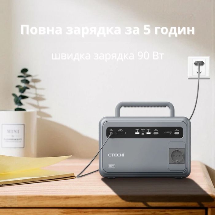 Зарядна станція CTECHI GT600 на 600Вт 384Вт*Г