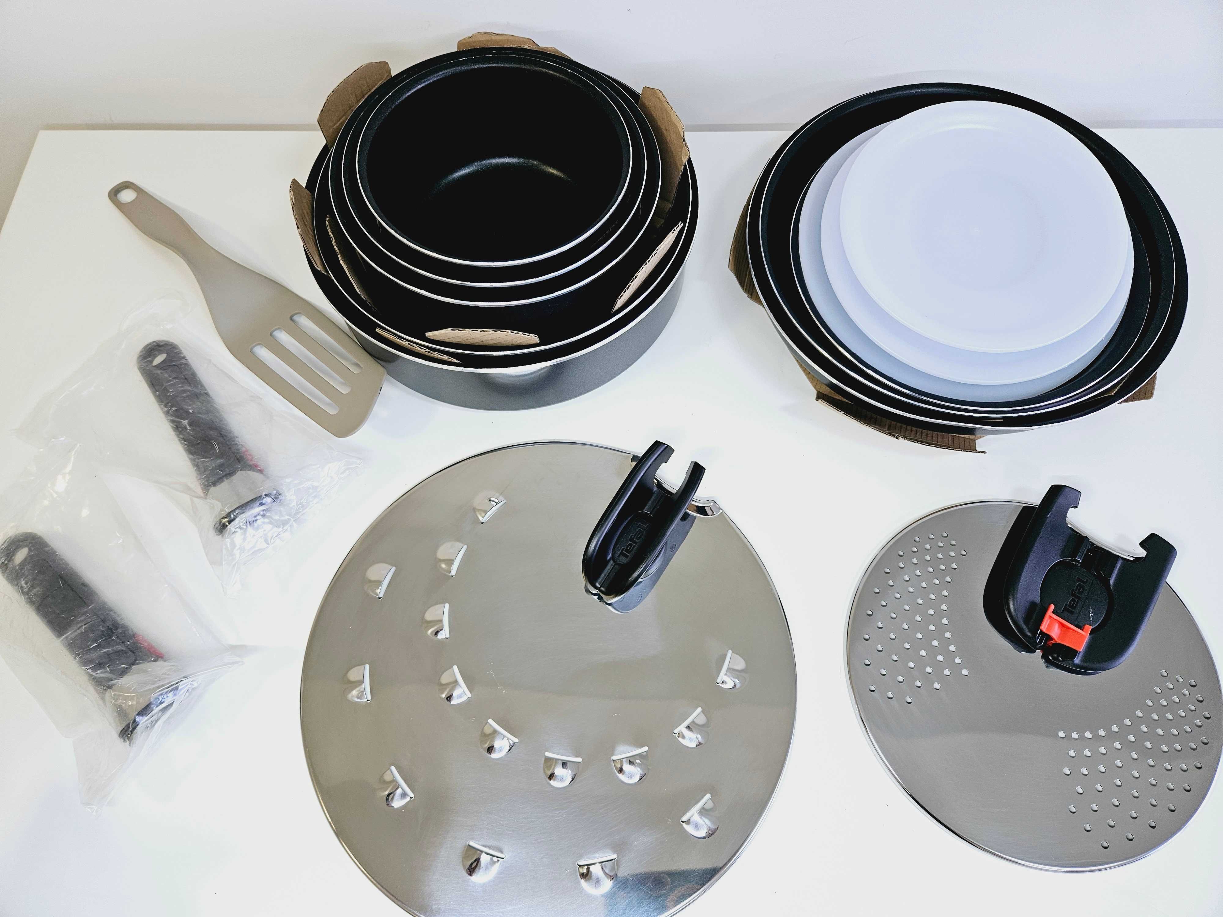 Tefal Ingenio Easy On Duży Zestaw Garnków i Patelni 17 Elementów