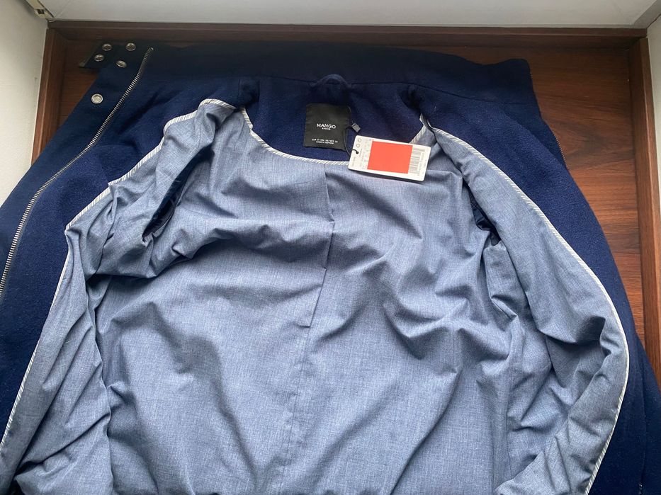 Осіннє коротке пальто Mango S шерсть демисезонна куртка /для вагітних