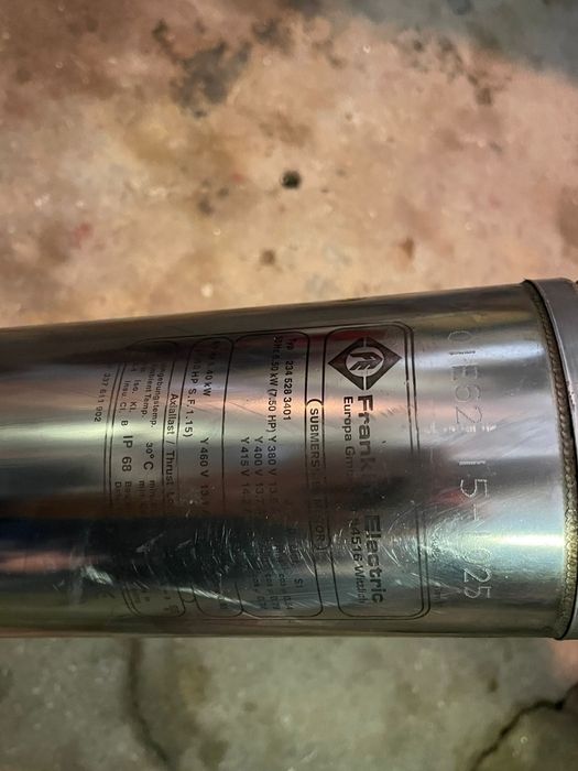 Bomba de água com quadro