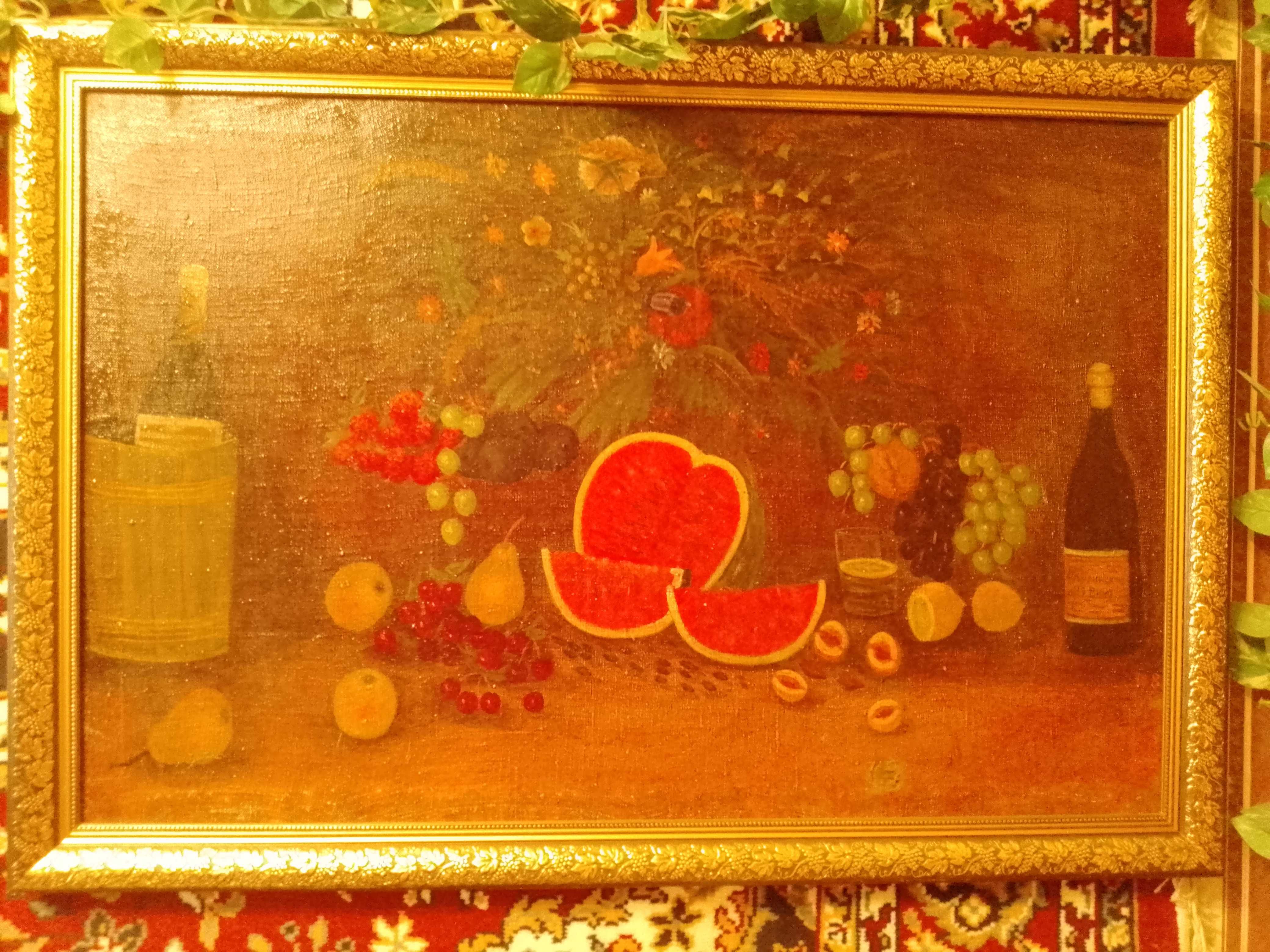 Картина маслом на холсте натюрморт "Вместе и в радости и печали"