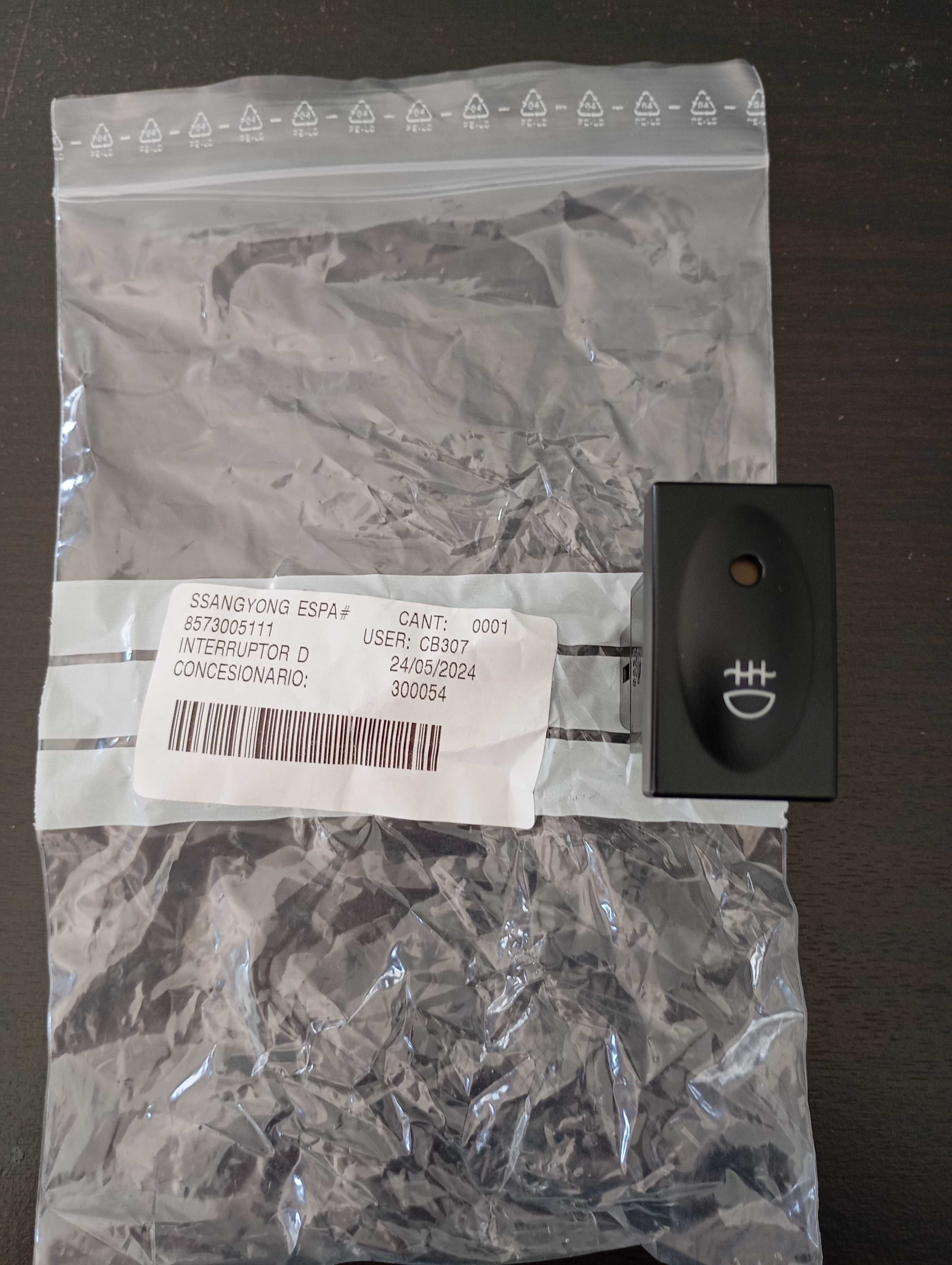 Ssangyong Korando interruptor luzes de nevoeiro