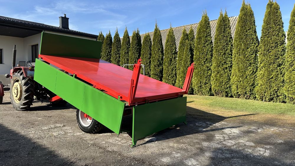 Przyczepa Rolnicza jednoosiowa wywrotka z kiprem jak fabryczna. Nowa