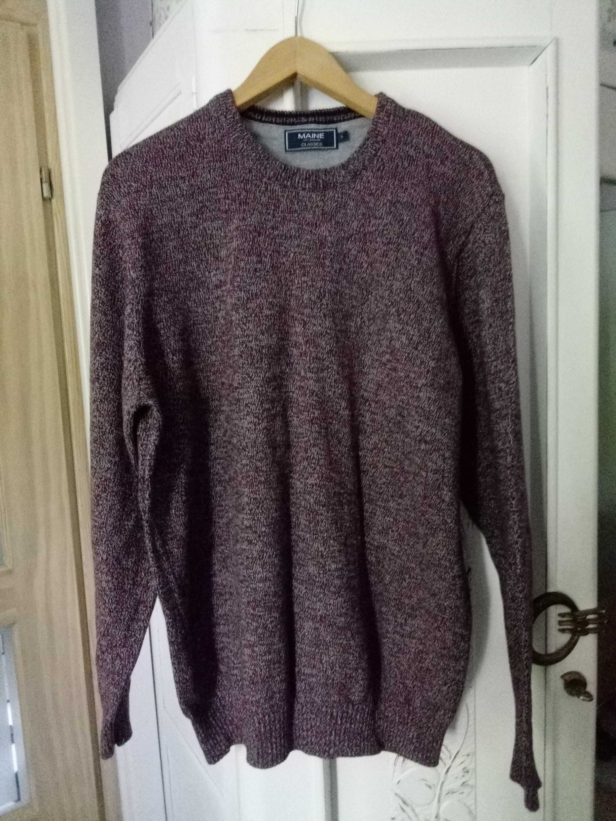 jak NOWY bawełniany MAINE new england sweter męski melanżowy L