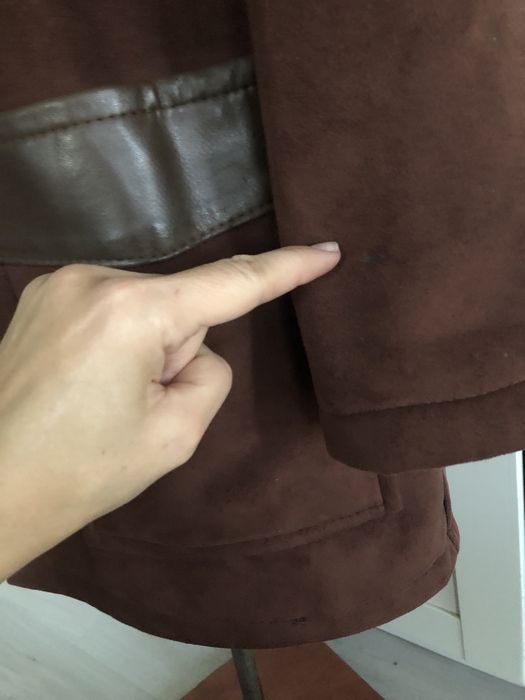 Włoski płaszcz damski skórzany rozm L-XL