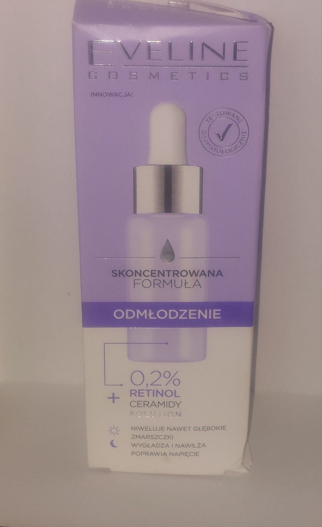 1zł Wysyłka Serum do Twarzy Eveline 0,2% Retinol,Ceramidy,Odmlodzenie