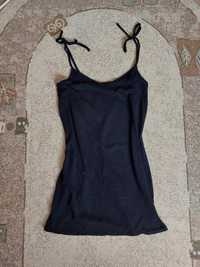 Sukienka H&M czarna ramiączka wiązane XS