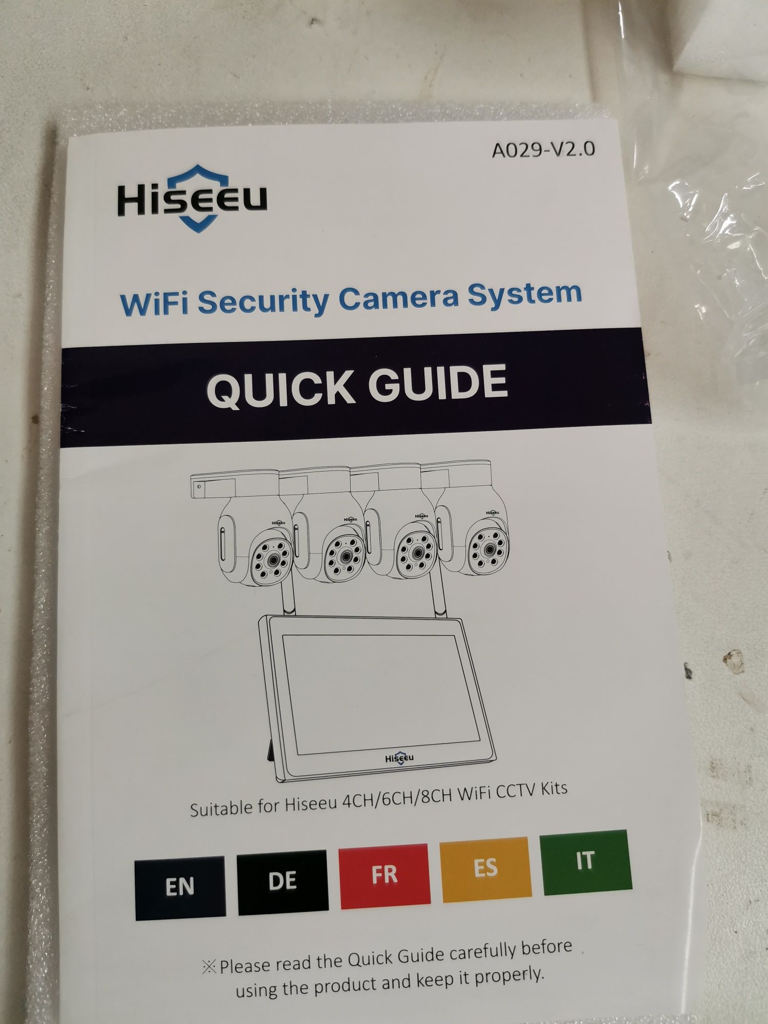 Комплект відеоспостереження Реєстратор Hiseeu + 4 камери Wi-Fi Новий