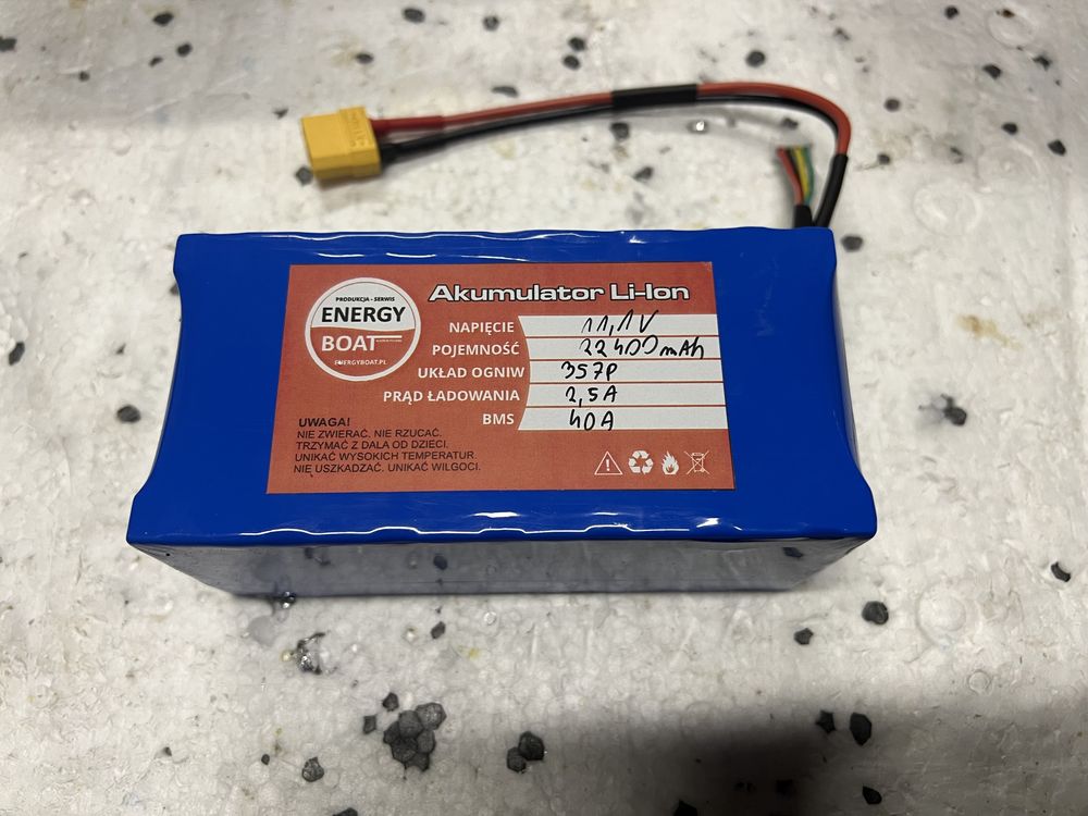 Akumulator Pakiet 11,1V 36400mAh 2 sztuki łódka zanętowa