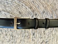 MEN’S Wearhouse czarny pasek skórzany włoski 30/75 96 cm