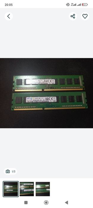 8GB RAM DDR3 1600MHz Samsung