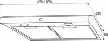 Okap podszafkowy Modo 60 IN (inox+czarny)