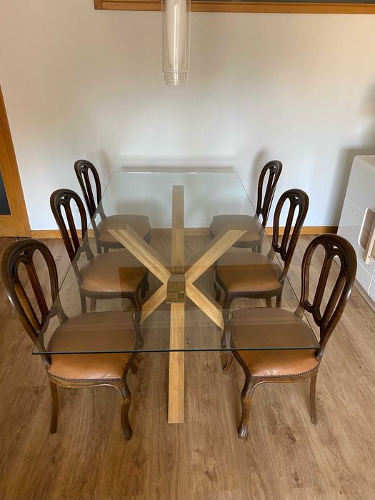 Conjunto de 6 cadeiras cerejeira