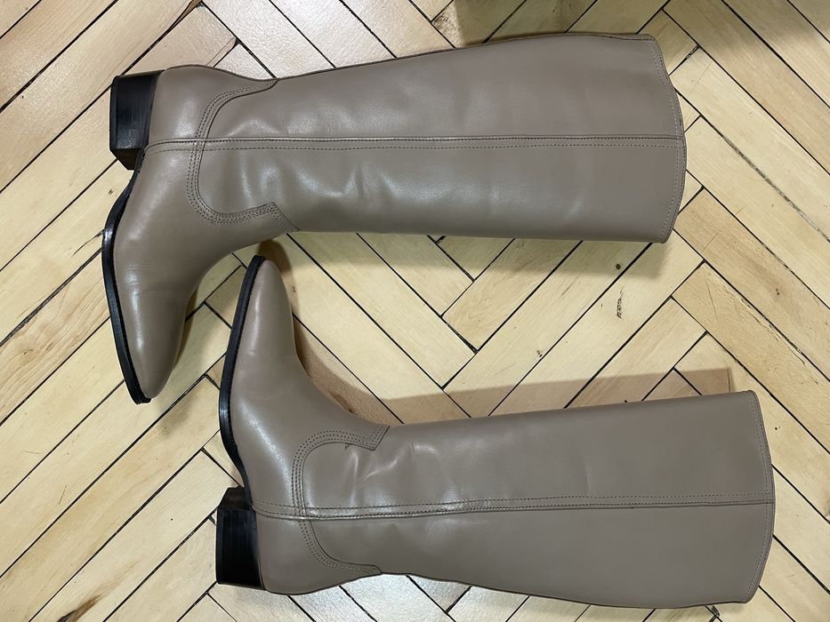 Стильні чоботи, шкірзам, б/у