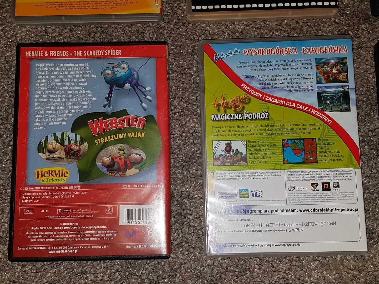 Bajki dla dzieci DVD oraz gra PC
