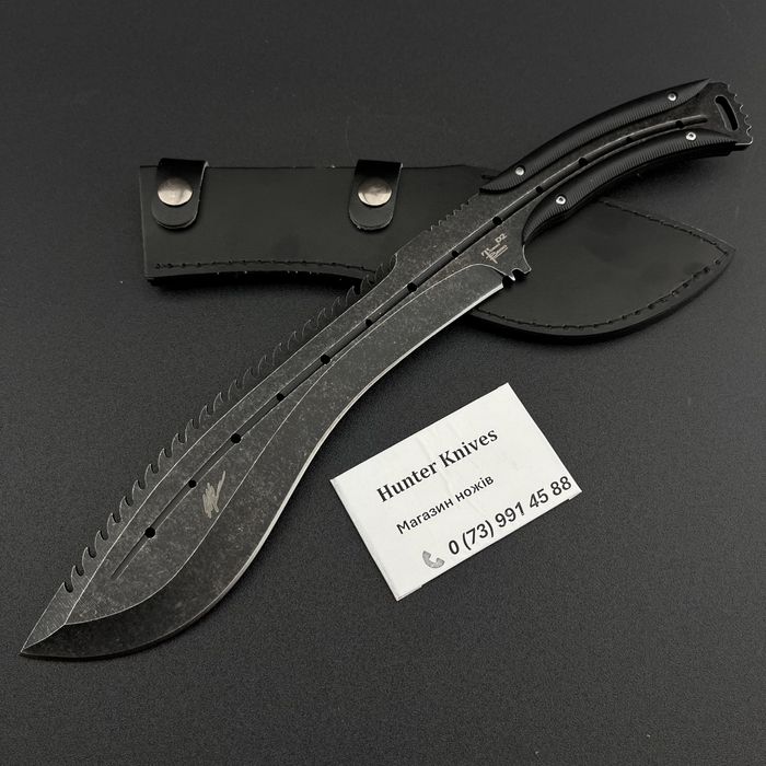 Цельнометаллический нож кури из стали D2 Ніж кукрі зі сталі D2