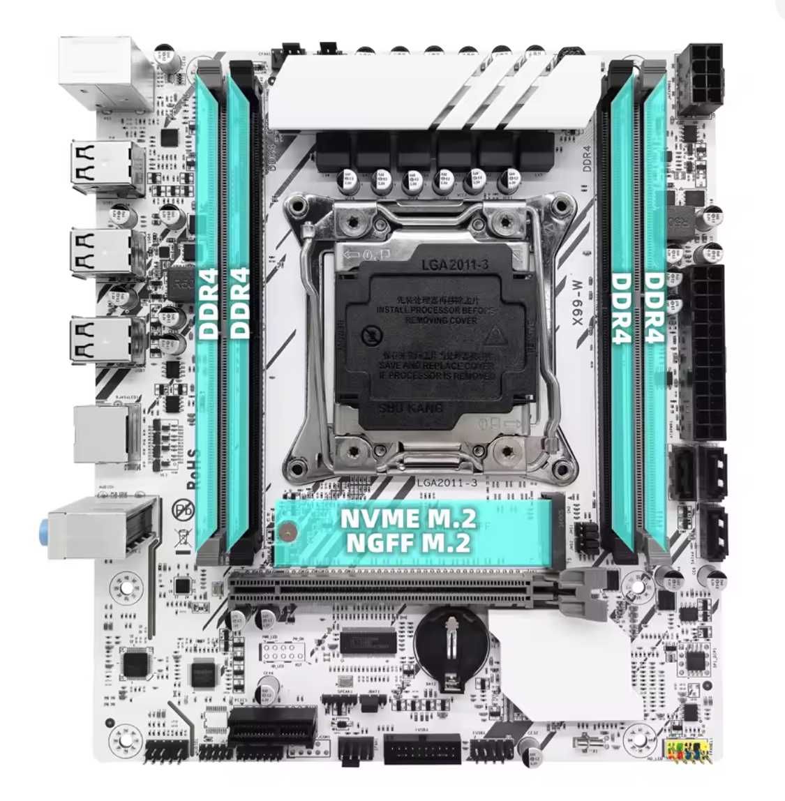 Placa-mãe X99, LGA 2011-3 tpm 2.0/nvme/ngff/m.2