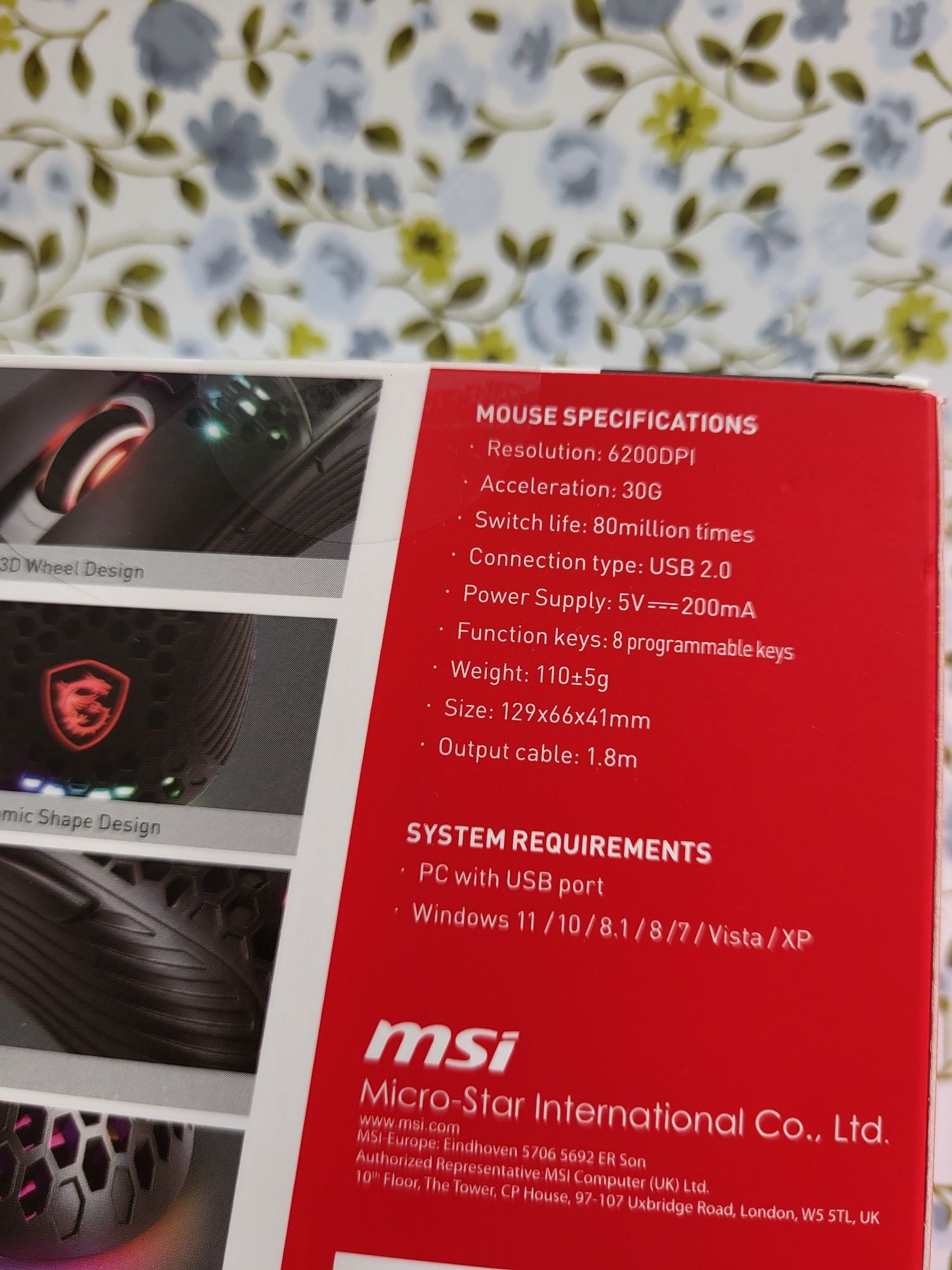 Mysz gamingowa komputerowa MSI M99 Pro RGB