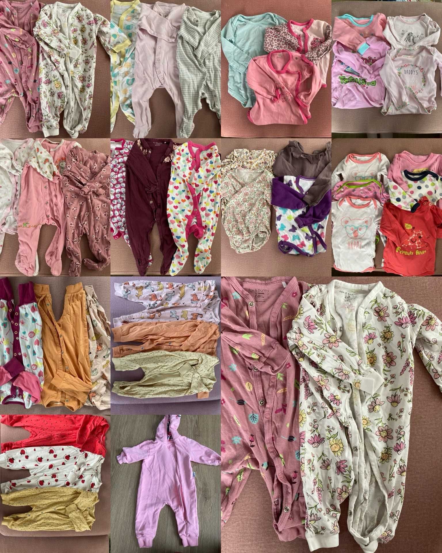 Ubranka dla dziewczynki 68 i 74 ( ponad 130 sztuk)