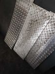 Tania blacha aluminium ryflowana kawałki, odpady 2 gat. + cięcie Wawa