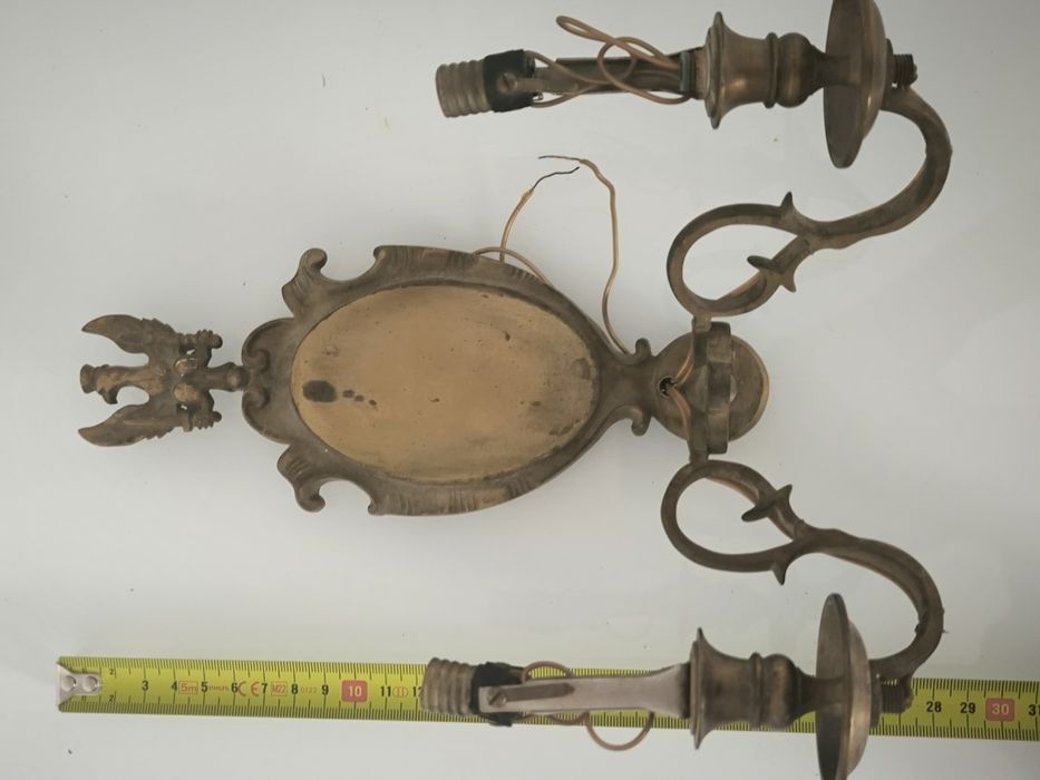 Kinkiet mosieżny styl księstwo Warszawskie