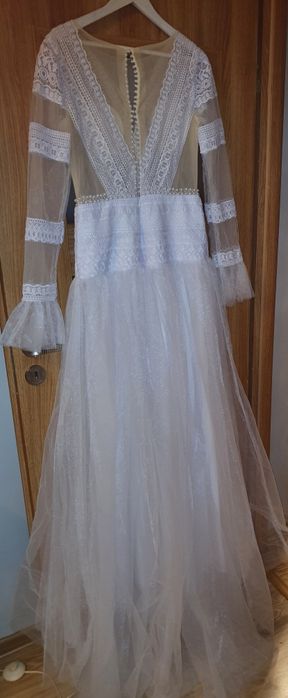 Nowa suknia ślubna boho rozmiar L