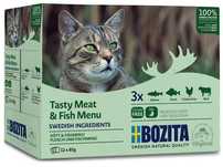Karma dla kota z mięsem i rybą w galaretce - Bozita Mix smaków 12x85g