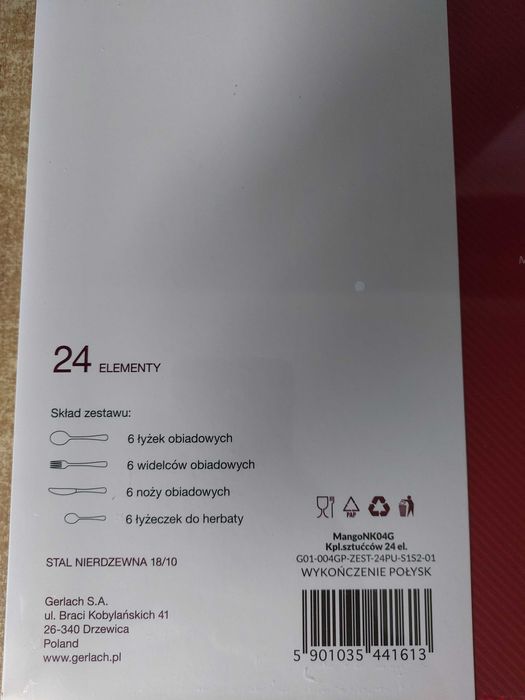 Komplet sztućców Gerlach Mango 24 el.